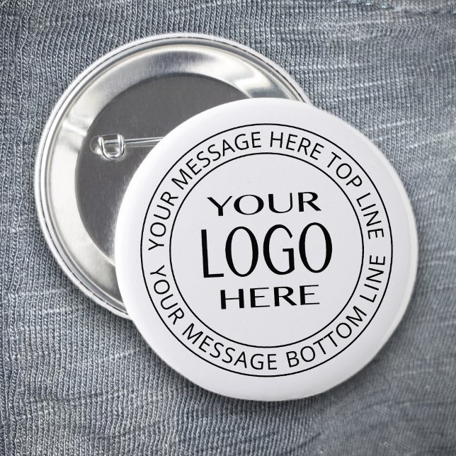 Your Own Logo & Customisable Circular Text 6 Cm Round Badge (Creator Uploaded)