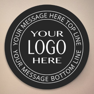 Your Own Logo & Customisable Circular Text Classic Round Sticker