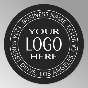 Your Own Logo & Customisable Circular Text Classic Round Sticker