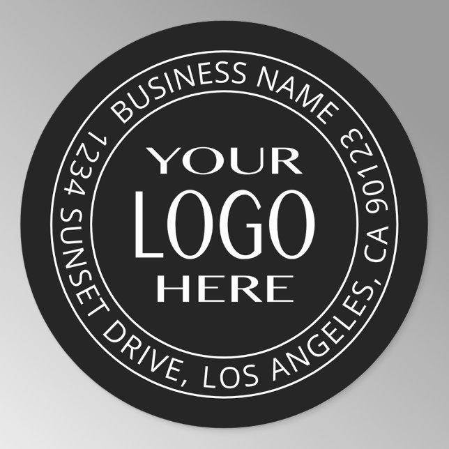 Your Own Logo & Customisable Circular Text Classic Round Sticker (Creator Uploaded)
