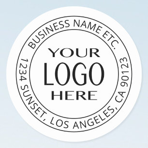 Your Own Logo & Customisable Circular Text Classic Round Sticker