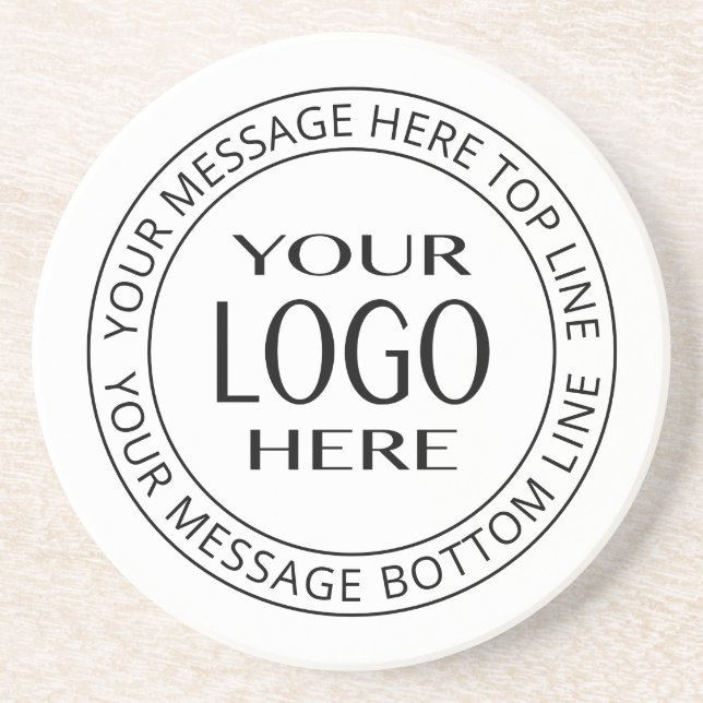 Your Own Logo & Customisable Circular Text Coaster (Front)