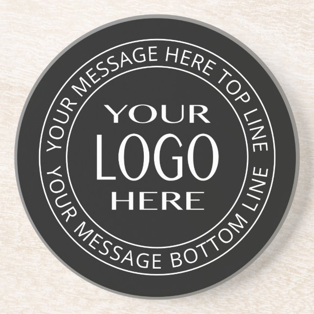 Your Own Logo & Customisable Circular Text Coaster (Front)
