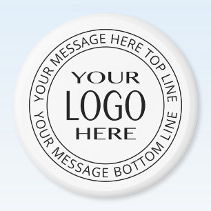 Your Own Logo & Customisable Circular Text Magnet
