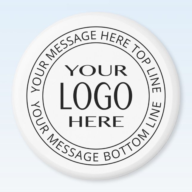 Your Own Logo & Customisable Circular Text Magnet (Creator Uploaded)