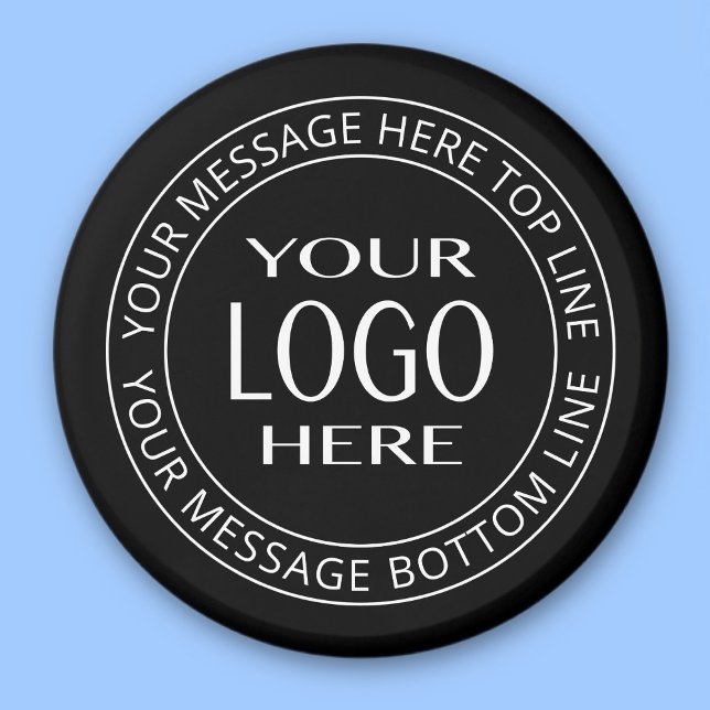 Your Own Logo & Customisable Circular Text Magnet (Creator Uploaded)