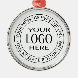 Your Own Logo & Customisable Circular Text Metal Tree Decoration