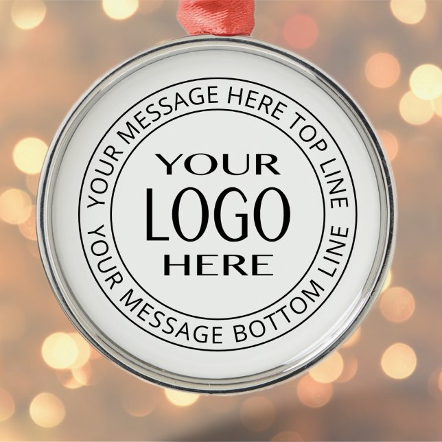Your Own Logo & Customisable Circular Text Metal Tree Decoration (Creator Uploaded)