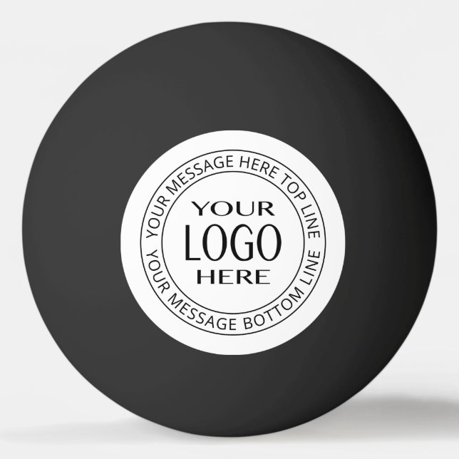 Your Own Logo & Customisable Circular Text Ping Pong Ball (Front)