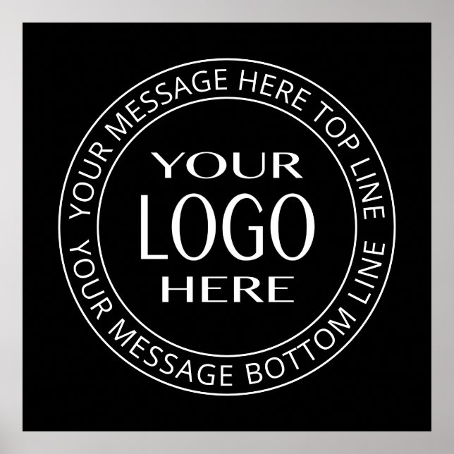 Your Own Logo & Customisable Circular Text Poster (Front)