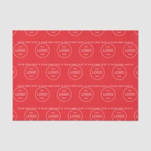 Your own logo here company red Tissue Paper