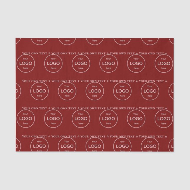 Your own logo here company red Tissue Paper (Front)