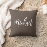 Your Own Name Elegant Brown Calligraphy