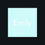 Your Own Name or Word | Soft Sky Blue Canvas Print<br><div class="desc">Your own name or word custom printed.</div>