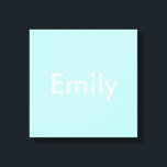 Your Own Name or Word | Soft Sky Blue Canvas Print<br><div class="desc">Your own name or word custom printed.</div>