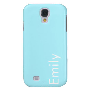 Your Own Name or Word   Soft Sky Blue Galaxy S4 Case