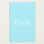 Your Own Name or Word | Soft Sky Blue Planner<br><div class="desc">Your own name or word custom printed.</div>