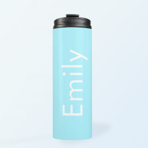 Your Own Name or Word   Soft Sky Blue Thermal Tumbler