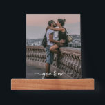 Your Own Personalised Photos and Text on Modern Picture Ledge<br><div class="desc">Cute romantic photo on ledge set,  with a stylish elegant typography script font. With the option to personalise or customise with photos and your text. Unique keepsake,  birthday,  anniversary,  Valentine's Day gift,  or Christmas stocking stuffer. Easily customisable with two photographs of your choice.</div>