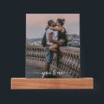 Your Own Personalised Photos and Text on Modern Picture Ledge<br><div class="desc">Cute romantic photo on ledge set,  with a stylish elegant typography script font. With the option to personalise or customise with photos and your text. Unique keepsake,  birthday,  anniversary,  Valentine's Day gift,  or Christmas stocking stuffer. Easily customisable with two photographs of your choice.</div>