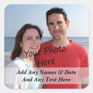 Your Own Photo And Custom Text Stickers