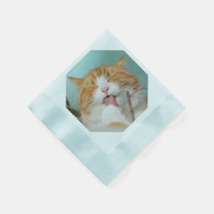 YOUR OWN PHOTO IMAGE Cat's Party Paper Napkins