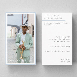 Your own photo Jazz musician Business Card