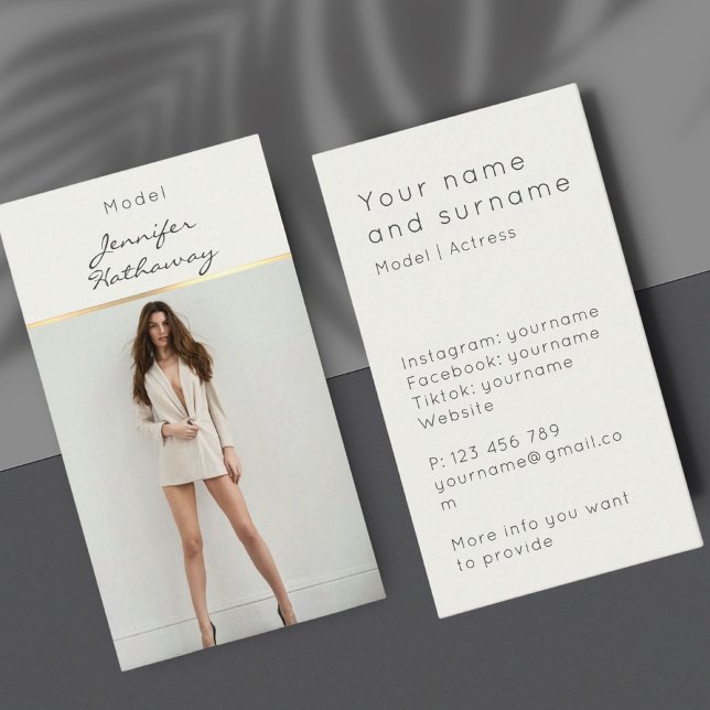Your own photo model Actress Business Card (Creator Uploaded)