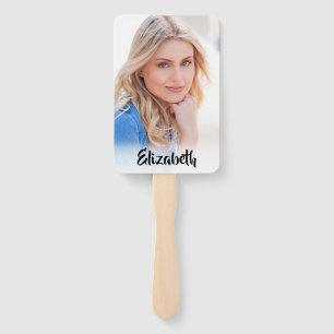 Your Own Photo Monogram Graduation Hand Fan