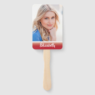 Your Own Photo Monogram Graduation Hand Fan