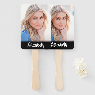 Your Own Photo Monogram Graduation Hand Fan