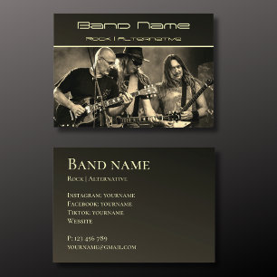 Your own photo music band group Business Card