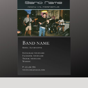 Your own photo music band group Business Card