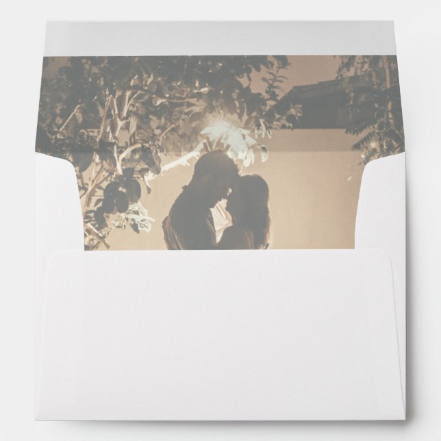 Your Own Photos Faded 5x7 Wedding Invitation Envelope (Back (Bottom))