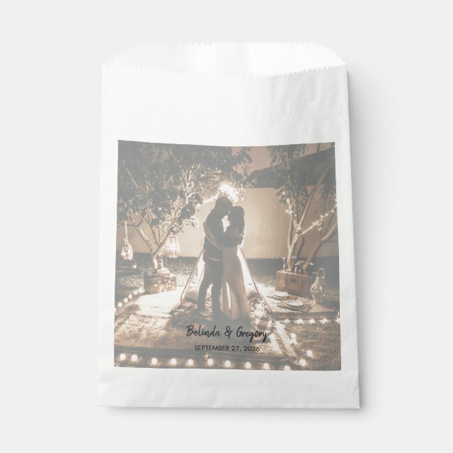 Your Own Photos Faded Wedding Favour Bags (Front)