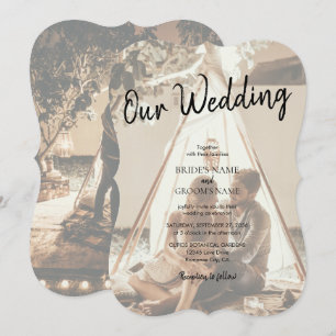 Your Own Photos Faded Wedding Invitations