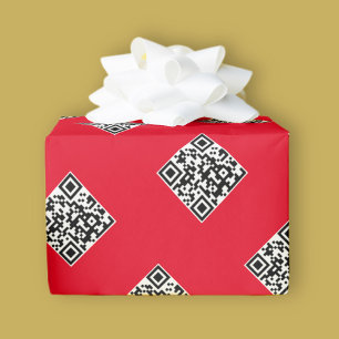Your Own QR Code   Simple Repeating Pattern Wrapping Paper