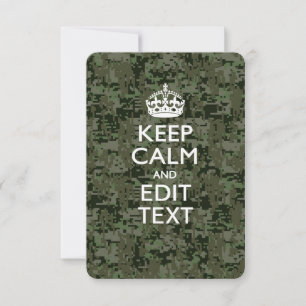 Your Own Text Digital Camo Woodland Keep Calm