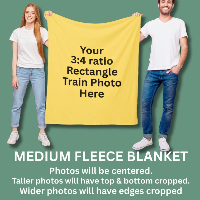 Your Own Train Photo Here - Medium Fleece Blanket (Creator Uploaded)