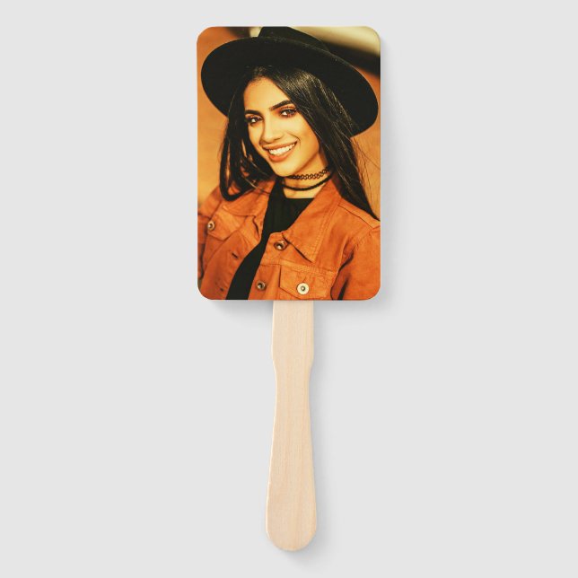 Your Own Two Photo Graduation Party Event  Hand Fan (Front)