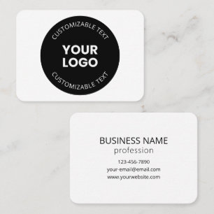 Your Own Uploaded Business Logo w/Editable Text Card