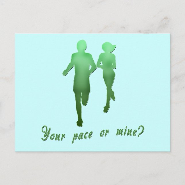 Your Pace or Mine? Running Products Postcard (Front)