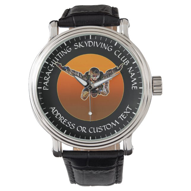 Your Parachuting Club Or Skydiving Club Name Watch (Front)