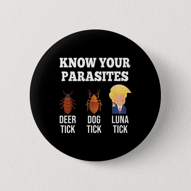 Your Parasites Anti-trump Funny Luna Tick Resist  6 Cm Round Badge (Front)