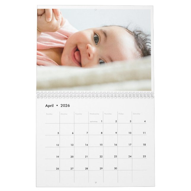 Your Perfect Custom Calendar - Familiy & Baby Desk (Apr 2026)