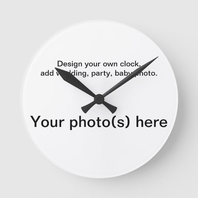 Your personal wall clock, add photos. round clock (Front)