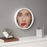 Your Personalised Funny Face Clock<br><div class="desc">Upload your own funny face photograph or change it to whatever photograph you choose (as long as you have the legal right to use it) perfect for photo gift ideas,  fun wall ideas,  talking pieces,  wall clocks from Ricaso</div>
