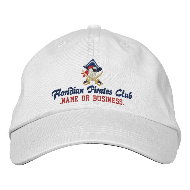 Your Personalised Pirate Embroidery Embroidered Hat (Front)