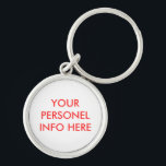 YOUR PERSONEL INFO  HERE KEY RING<br><div class="desc">strong key ring like tag.</div>