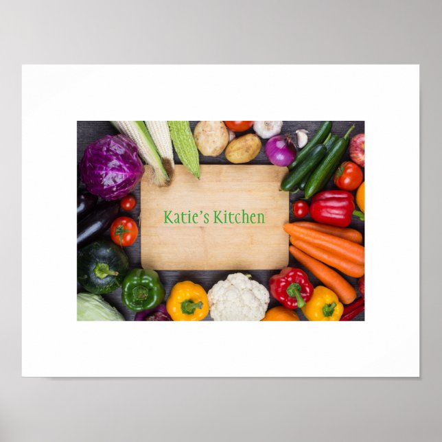 Your Personlized Name Kitchen Art Poster (Front)